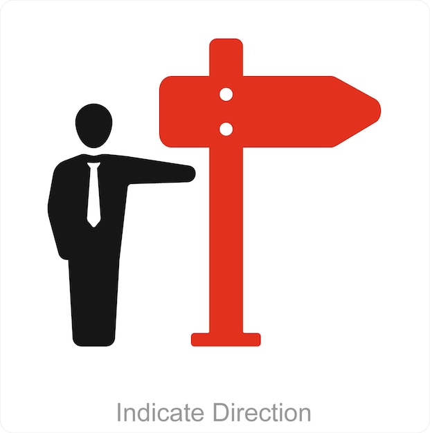 Indicar el concepto de icono de dirección y camino