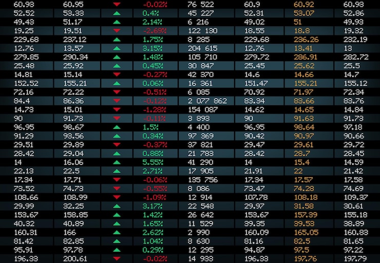Vector índice de mercado de fondo de la junta de bolsa