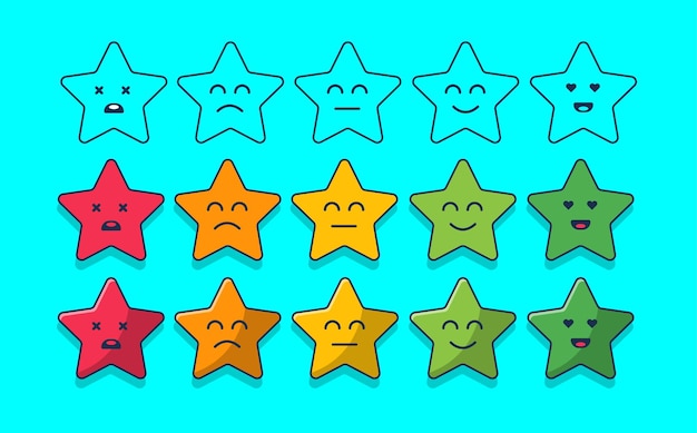 Índice de satisfacción conjunto de estrellas de retroalimentación