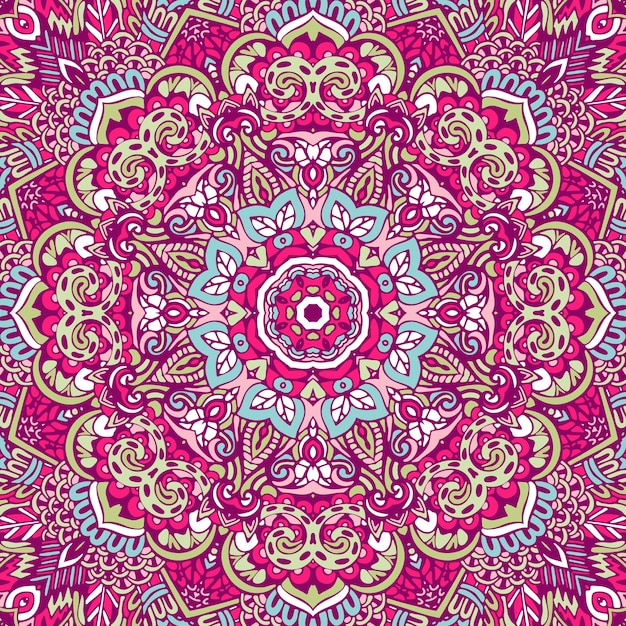 Indio floral patrón de paisley medallón