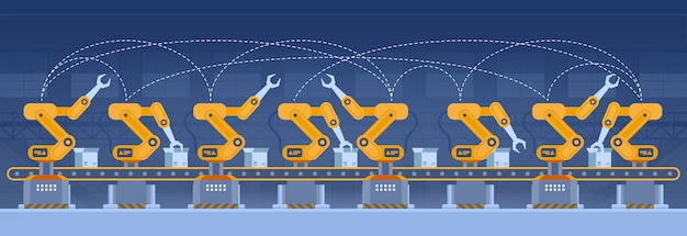 Industria, concepto de fábrica inteligente. tecnología