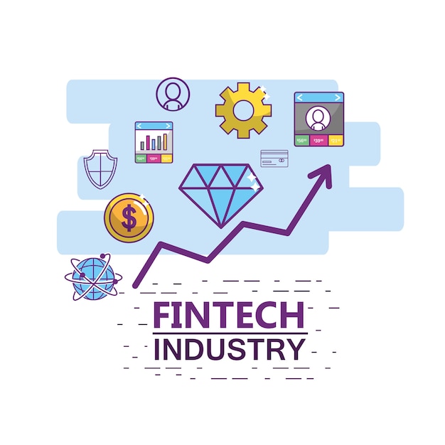 Vector industria de fintech