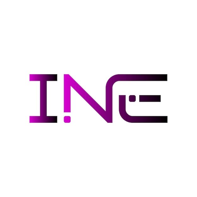 ine logotipo tipografía abstracta diseño vectorial mínimo moderno sencillo