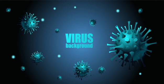 Vector infección viral. imagen de fondo del coronavirus.