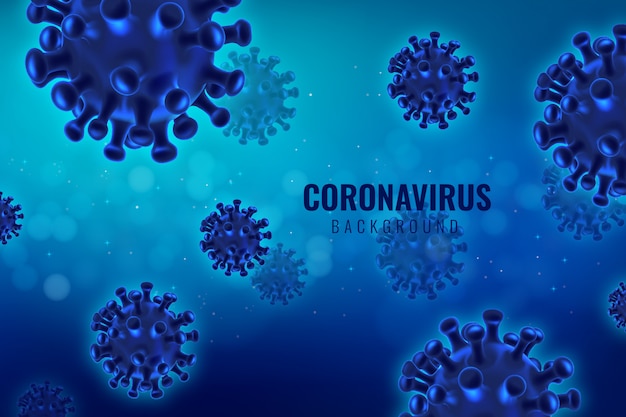 Infección por el virus Corona o bacterias de fondo. Microorganismo Bacterias Virus Celular Enfermedad.