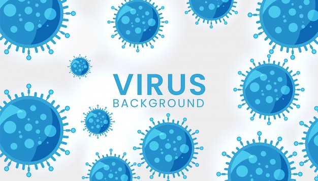 Infección por virus o concepto de bacterias con fondo blanco.