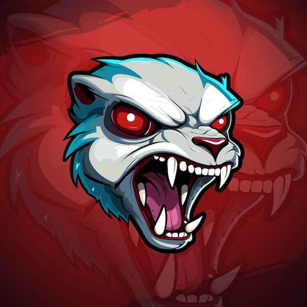 Infectiously Fierce Zombie Weasel Logo Design for Sport amp Esport Teams Domine the Competition