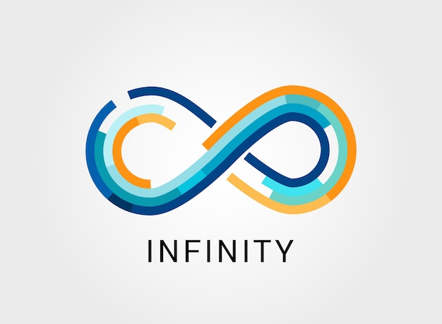 Infinito abstracto colorido, logo sin fin