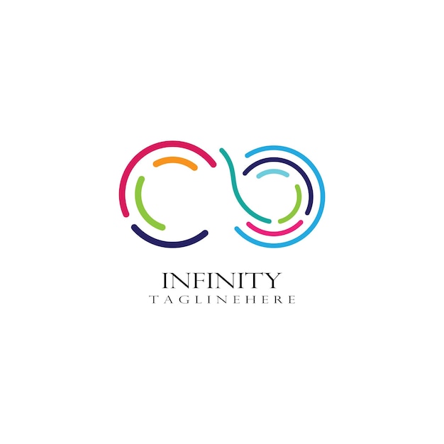 Infinity DesignInfinity logo Vector icono plantilla
