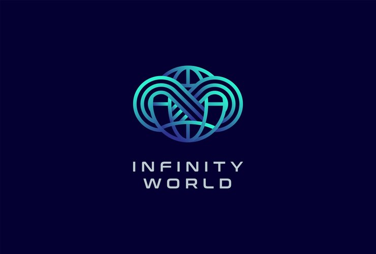 Vector infinity globe logo diseño plantilla de logotipo del globo mundial utilizable para logotipos de tecnología y compañías