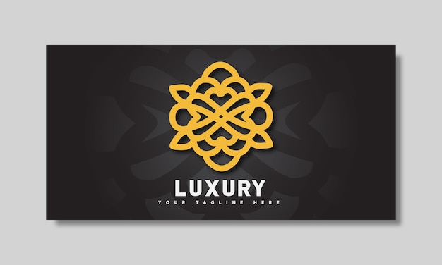 Infinity symbol logo de lujo y diseño de belleza.
