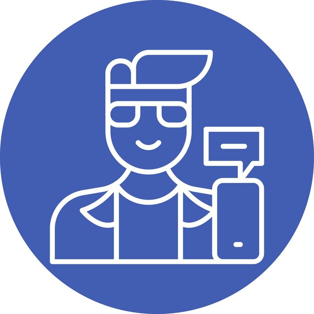 Influencer Imagen vectorial de icono masculino Se puede usar para profesiones