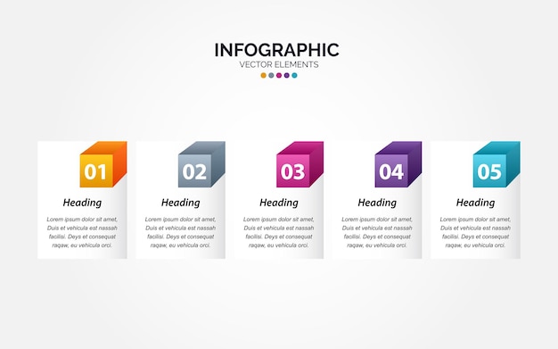 Infografía de 5 pasos