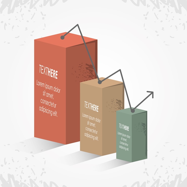 Vector infografía abstracta con barras bocetos ilustración vectorial