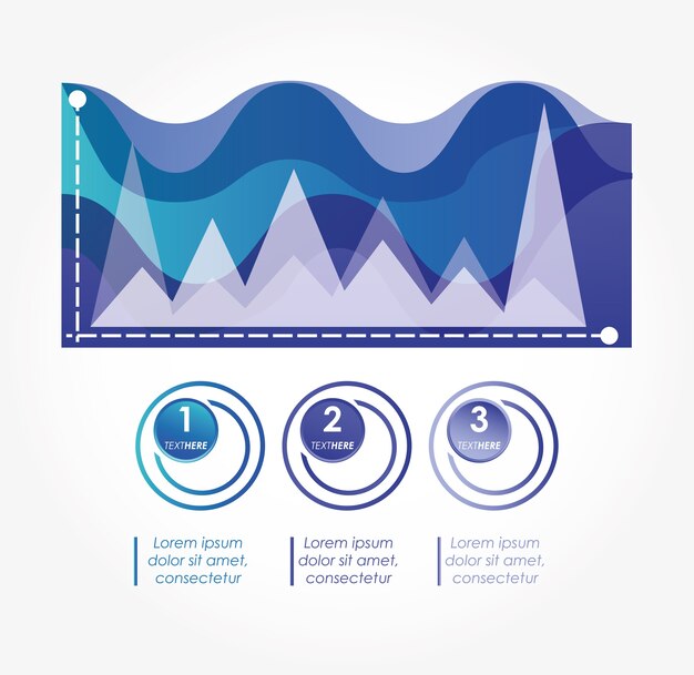 Vector infografía abstracta con bocetos de números