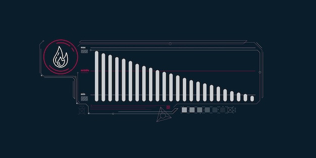 Vector infografía abstracta de la disminución de la demanda de gas natural