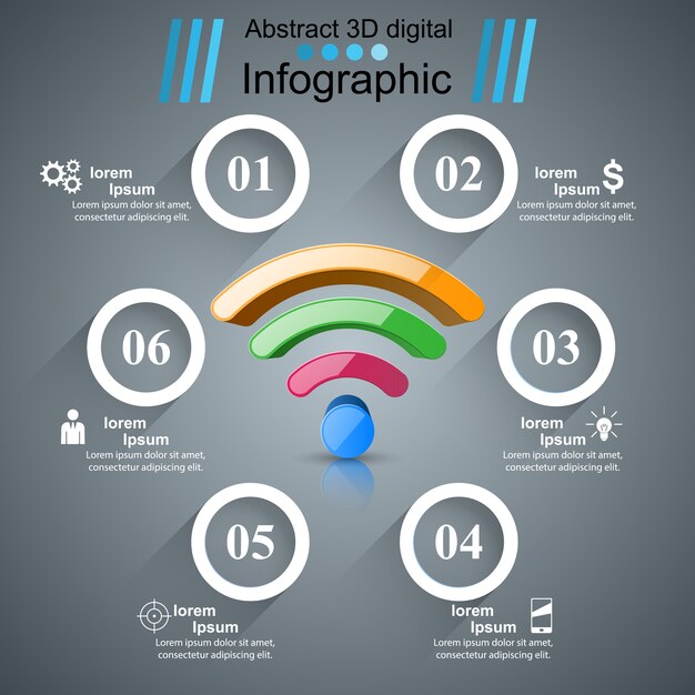 Infografía abstracta.
