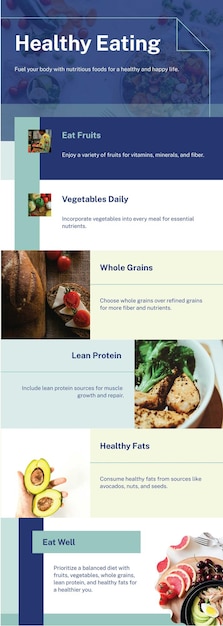 Infografía de alimentos saludables para el 2025