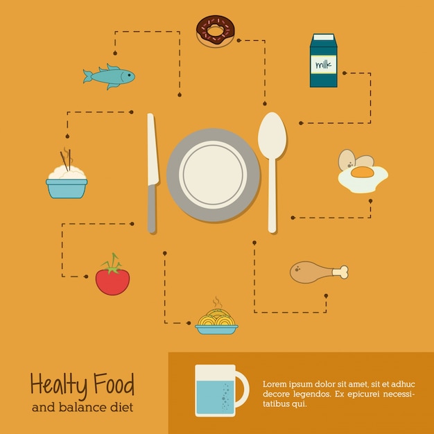 Vector infografía de alimentos