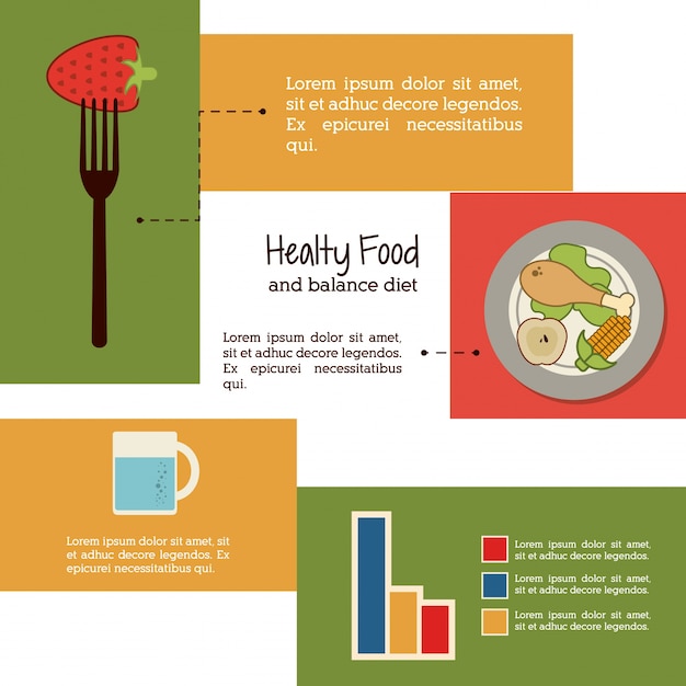 Vector infografía de alimentos