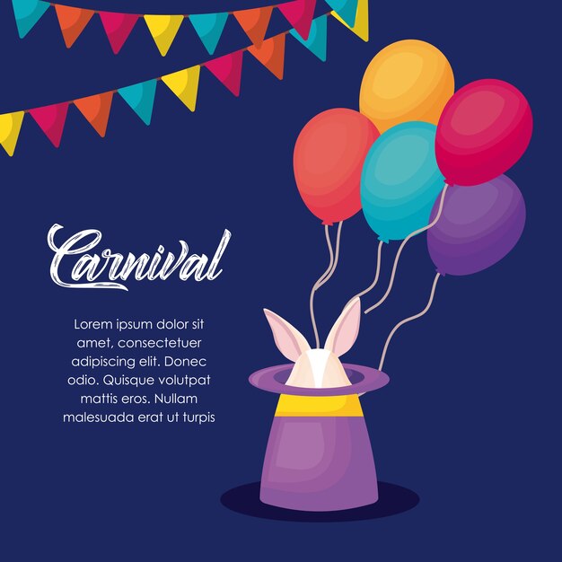 Infografía de carnaval de circo