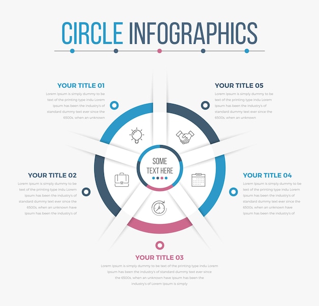 Infografía de círculo empresarial