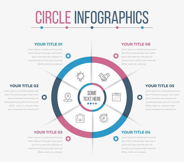 Infografía de círculo empresarial