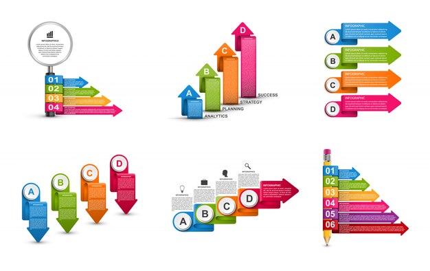 Infografía de colección. Elementos de diseño.