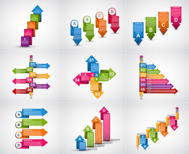 Infografía de colección. Elementos de diseño.