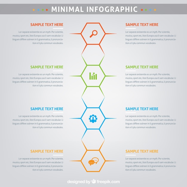 Infografía colorida minimalista