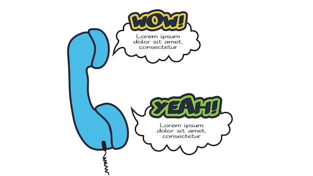 Infografía de cómics con opciones de 2 pasos partes o procesos Visualización de datos de negocios plantilla de infografía creativa
