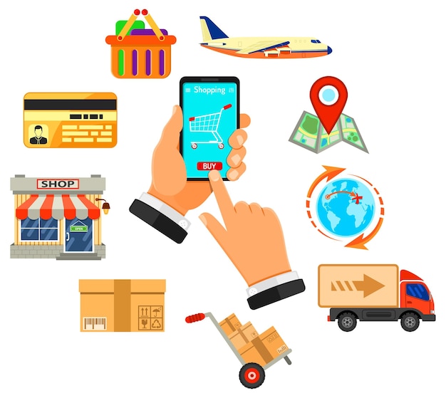 Infografía de compras en línea