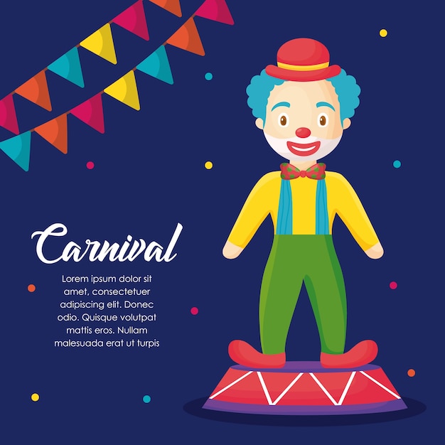 Vector infografía del concepto de circo de carnaval