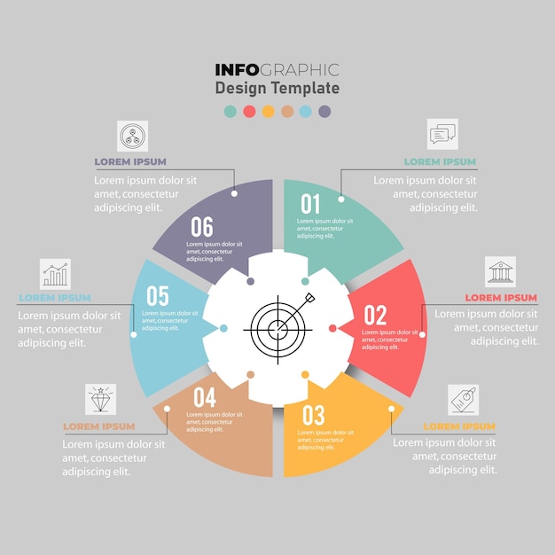 Infografía por concepto de negocio con pasos.