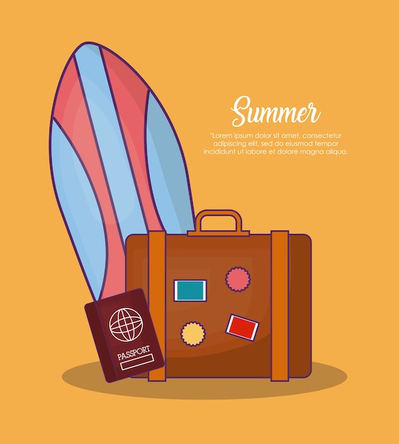 Infografía del concepto de verano