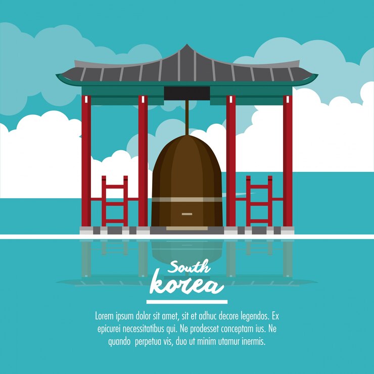 Vector infografía de corea del sur