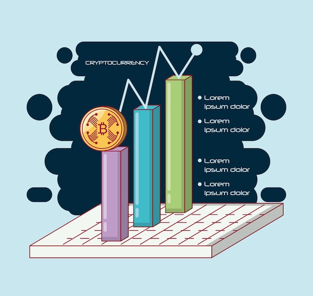 Vector infografía criptomoneda