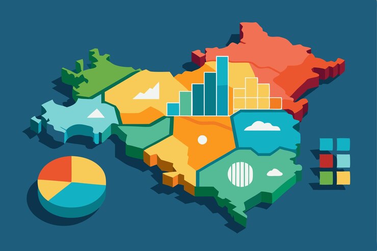 Infografía de datos regionales de China