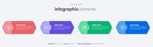 Infografía de datos vectoriales coloridos con detalles