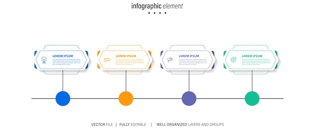 Infografía de datos vectoriales coloridos con detalles