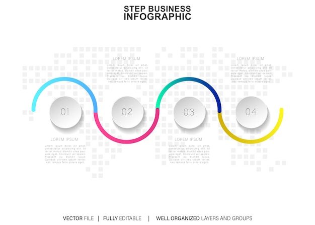 Infografía de datos vectoriales coloridos con detalles