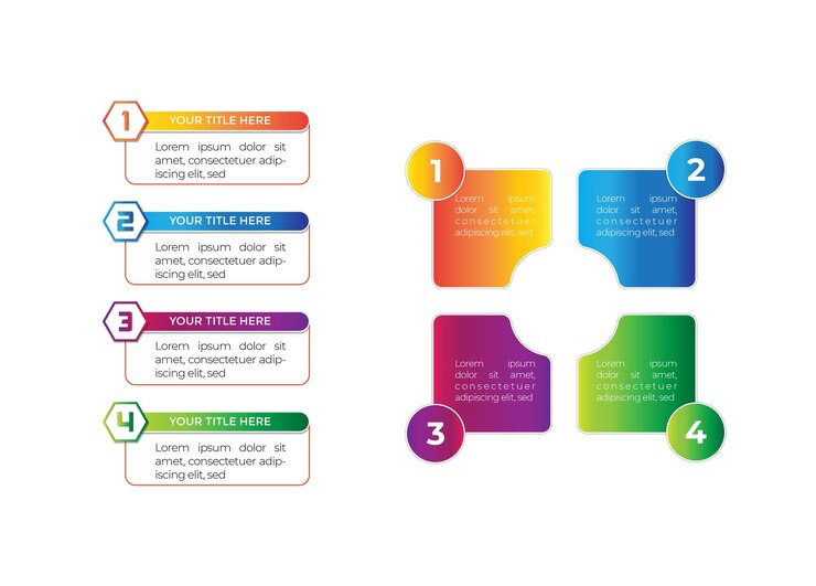 Infografía de degradado colorido de vector libre