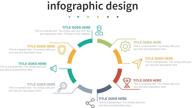 Vector infografía de diagrama circular vector premium