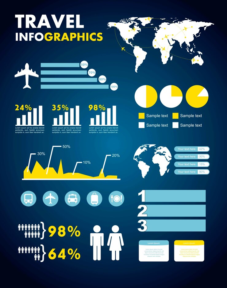 Vector infografía con diferentes elementos vector illustration