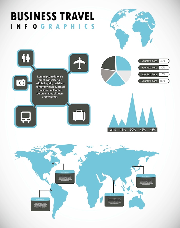 Vector infografía con diferentes elementos vector illustration