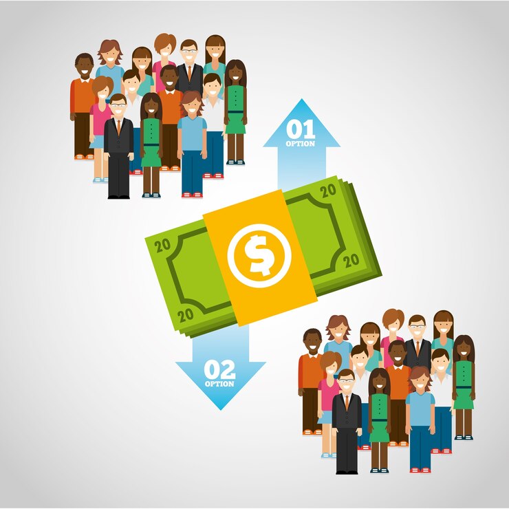 Vector infografía de dinero