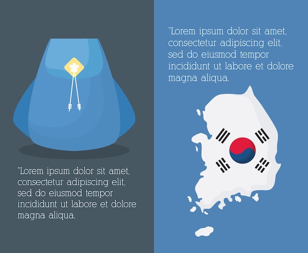 Infografía del diseño de Corea del sur