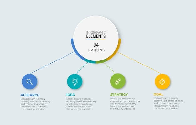 Infografía con diseño de pasos