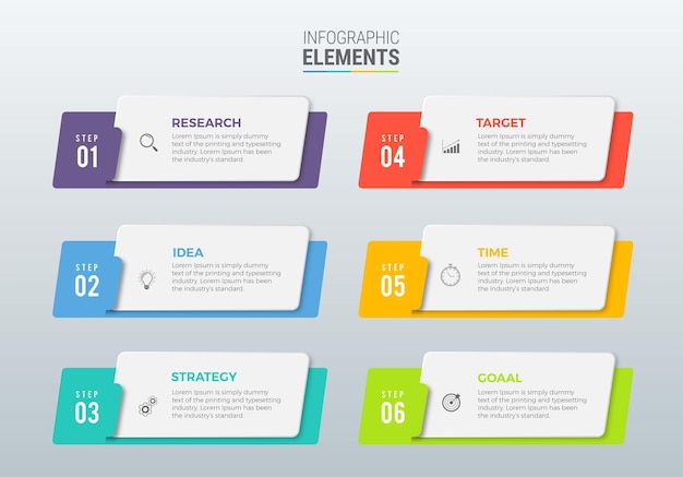 Infografía con diseño de pasos