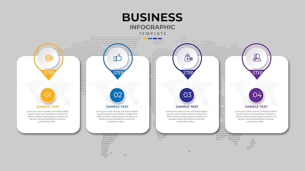 Infografía diseño presentación negocio infografía plantilla 4 opciones